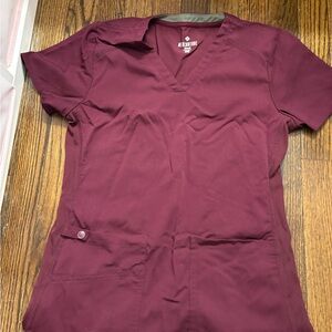 Med Couture Women's Wine Short Sleeve Top